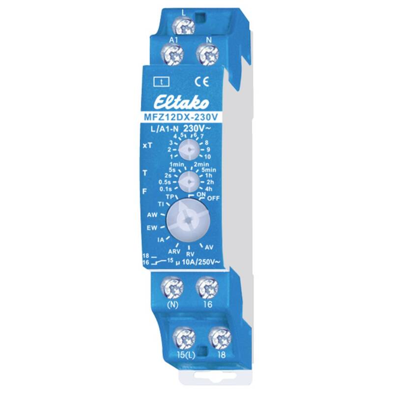[neuwertig] B-ware Eltako Zeitrelais Mfz12dx-230v 1 Wechsler 230v Ac 10a Zeitbereich 0,1-14400s