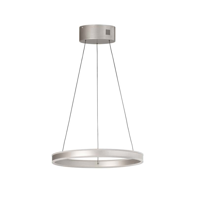 [gebraucht] B-ware Fischer & Honsel Hängelampe Silvio Led Fernbedienung Dimmbar Nickel Ø50cm Cct
