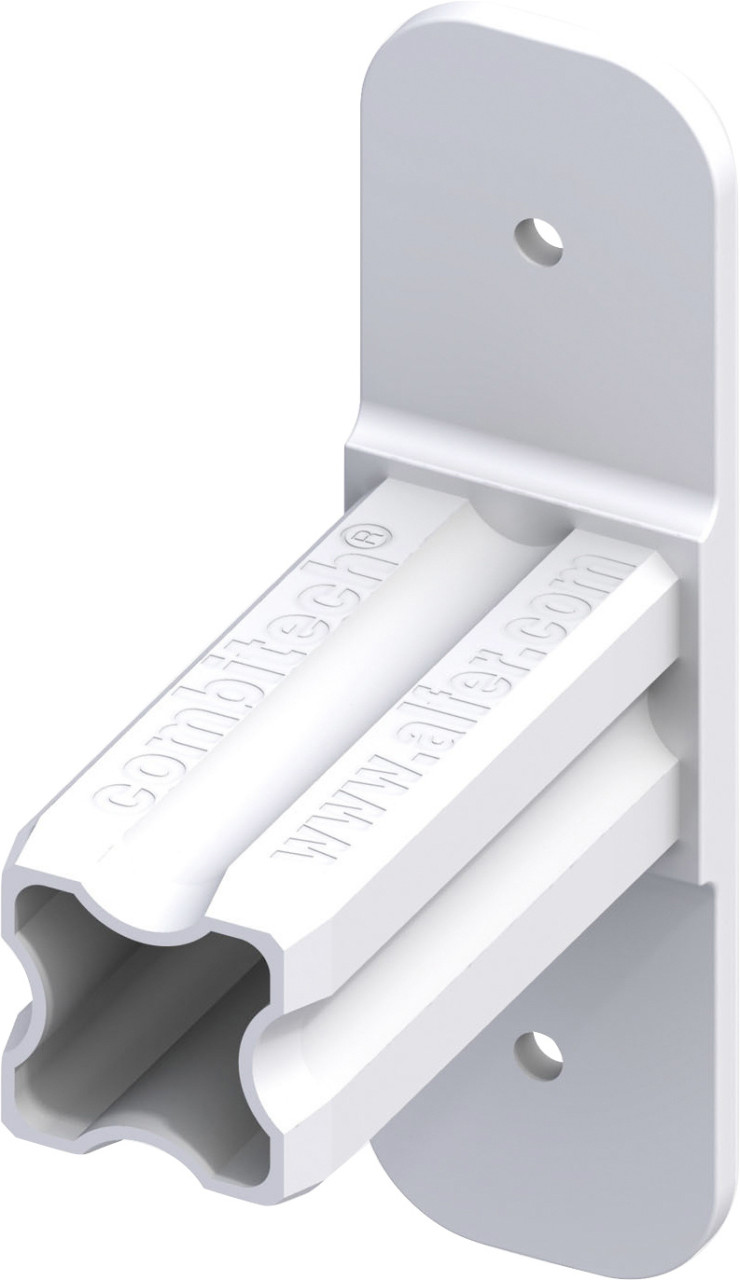 Flansch-Verbinder 23,5 mm weiß Kunststoff Verbinder Steckverbinder - Alfer
