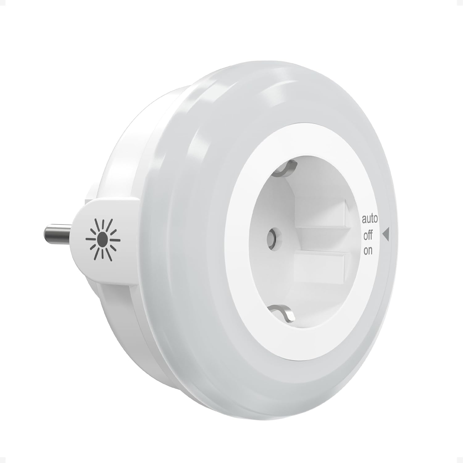 Nachtlicht Steckdose Mit Dämmerungssensor, Nachtlampe Kinder Steckdosen Mit Schalter, Auto/on/off Mit Lichtsensor 4 Helligkeit Einstellbar, Warmweiß 2700k Für Schlafzimmer, Korridor, Treppe