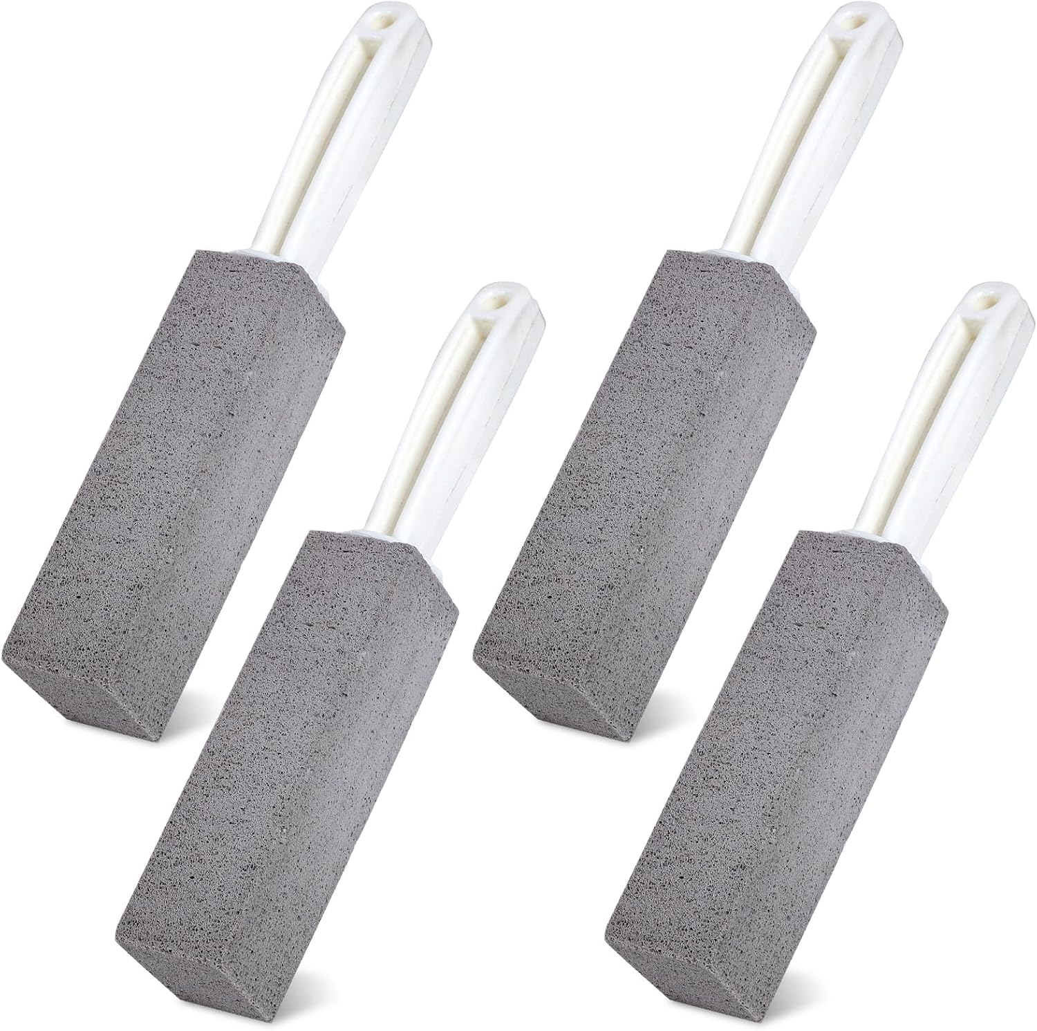 Bimsstein Toilettenreiniger Mit Griff, 4 Stück Pumice Stone Toilet Reinigungsstein Für Klo, Effektiver Kalk Und Urinsteinentferner