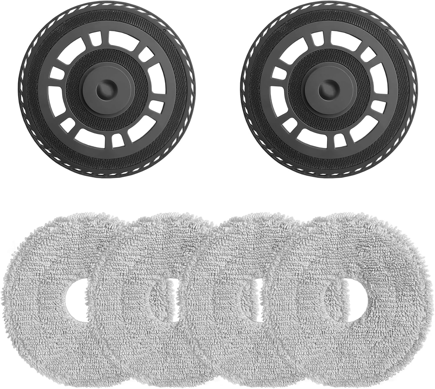 4 Wischtücher Mit 2 Ersatzhalterung Ersatzteile Für Dreame L10s Ultra Gen 3 Zubehör Für Dreame L20 Ultra/ L10s Ultra Gen2/ L10s Pro Ultra/ L10s Pro Ultra Heat/ X30 Ultra/ X40 Ultra/x40 Master/l40 Ult
