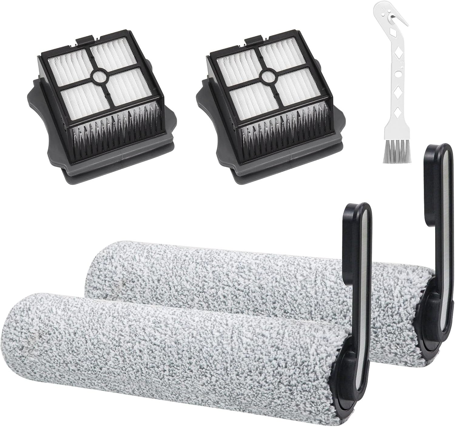 S5 Zubehör Für Tineco Floor One S5 / S5 Pro / S5 Pro 2 / S5 Extreme Nass Und Trockensauger Ersatzteile 5 Stück Zubehörset 2 Bürstenrolle, 2 Filter Ersatzteile,1 Reinigungsbürste