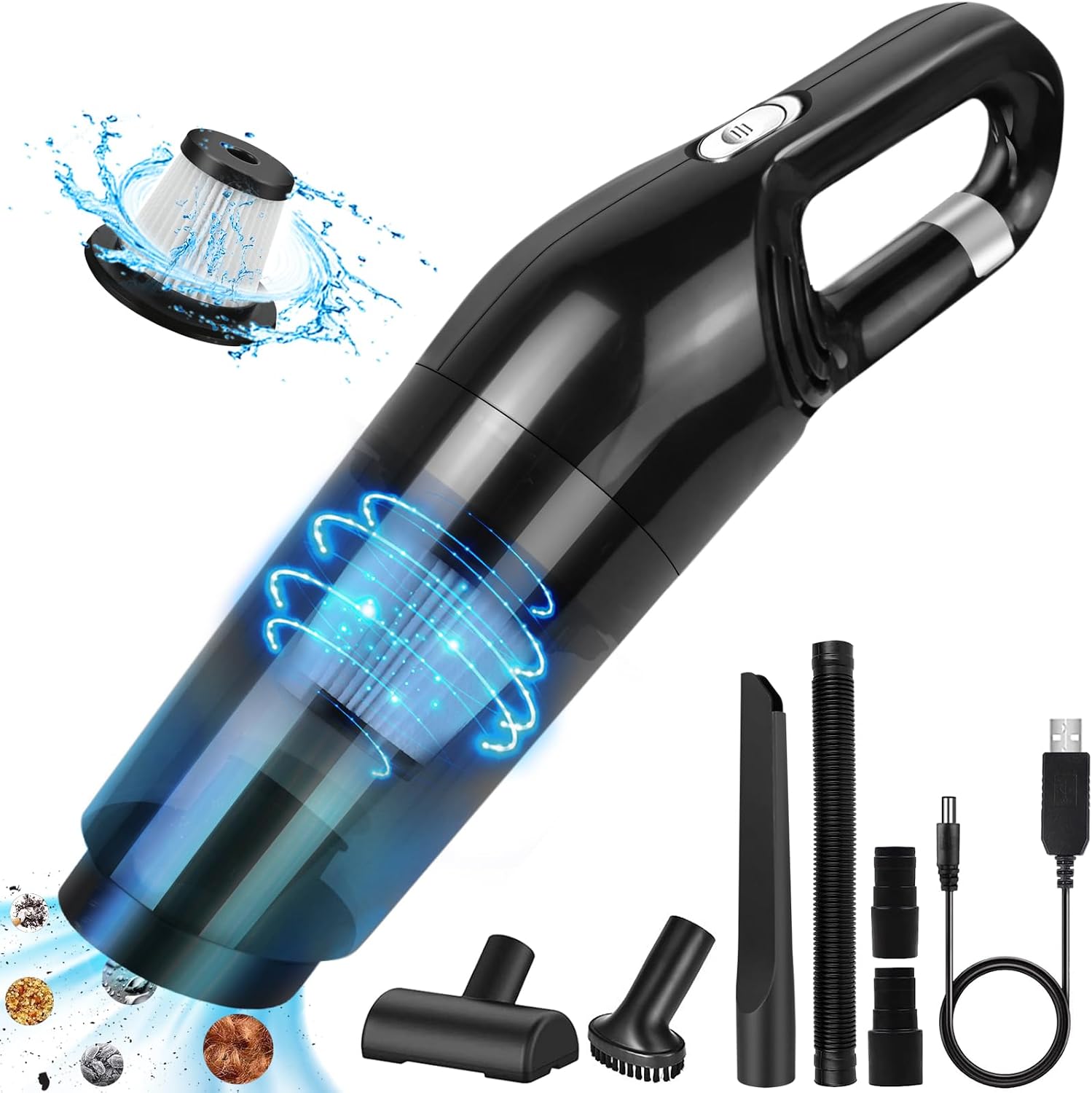 Akku Staubsauger Handstaubsauger, Auto-staubsauger Kabelloser Multifunktionaler, 120w Multifunktionaler Hand-staubsauger Mit Extra Langem Fugendüse Für Auto, Zuhause