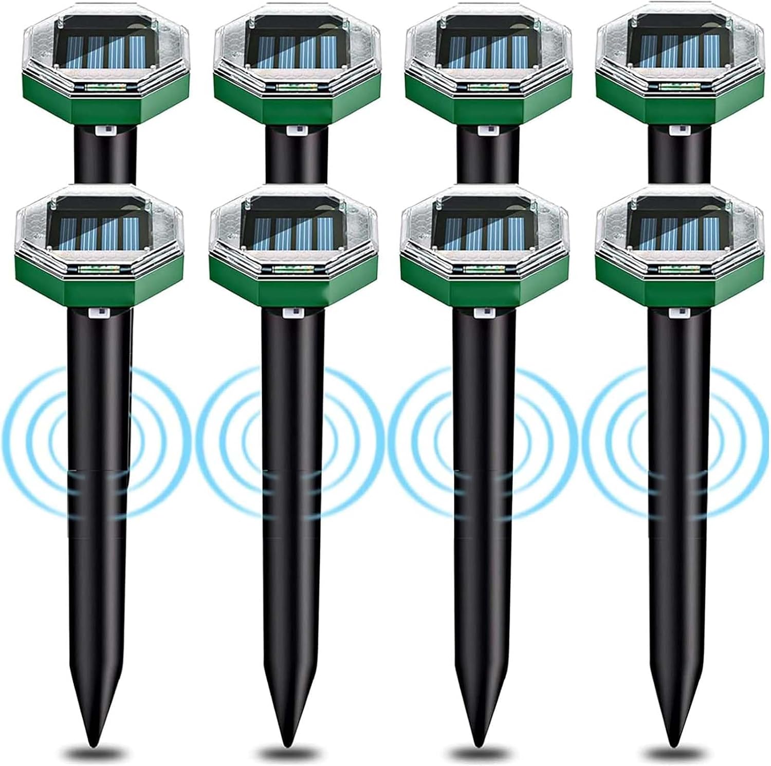 Solar Maulwurf Vertreiber 8 Stück, Multifunktion Ultraschall Maulwurf Vertreiber, Wasserdicht Ip65,solar Maulwurf Vertreiben Für Nagetier,maulwurf