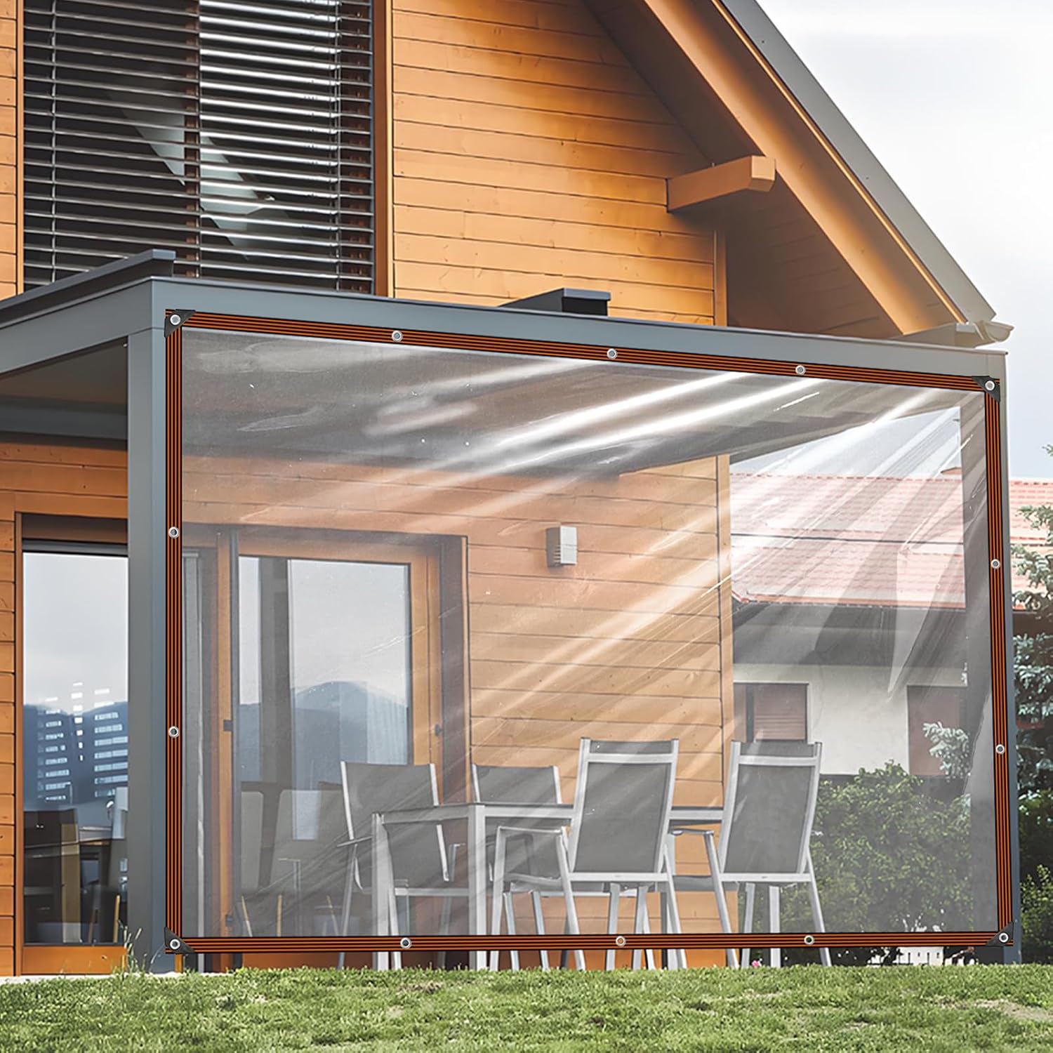 Transparente Plane Mit Ösen - 2x2m Plane Durchsichtig Für Außenbereich Gartenmöbel Abdeckplane Wasserdicht Wetterfeste Transparent Terrassenplane Für Schutz Vor Witterung