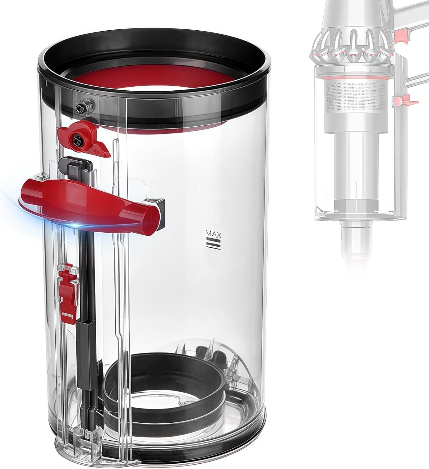 Hochwertiger Ersatz-staubbehälter Für Dyson V11 V15 Sv14 Sv15 Sv22 Staubsauger, Für Dyson Staubsauger Zubehör Ersatzteile Aufsatz - Transparent Und Zuverlässig