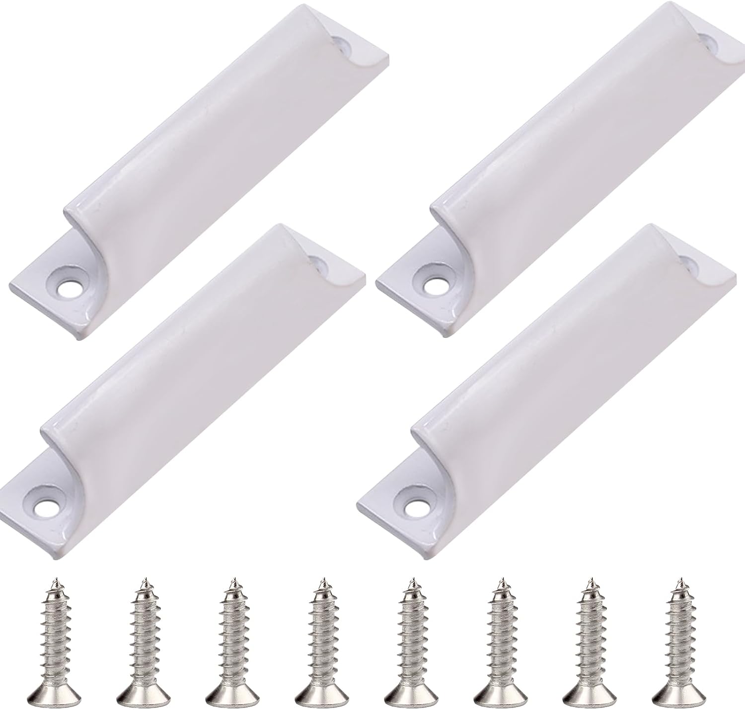 4 Stück Balkontürgriff Außen Metall, Aluminiumlegierungsgriff Mit Schrauben,schiebetürgriff,terrassentürgriff,schrankschubladengriff,küchentürgriffe Für Fenster,balkontüren, Schiebetüren, Schubladen
