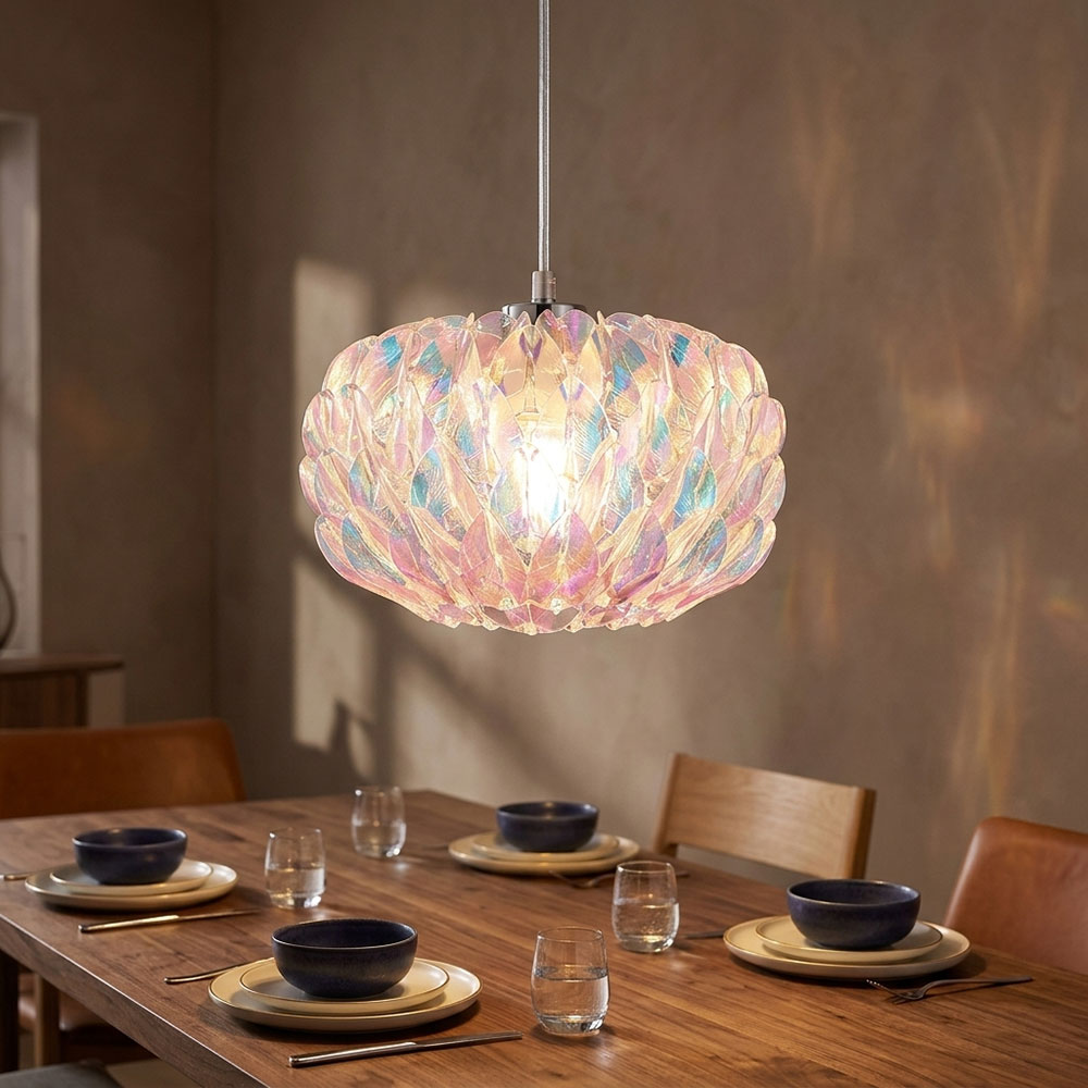 Led Hängeleuchte Pendelleuchte Wohnzimmer Höhenverstellbar Chrom Metall H 120 Cm