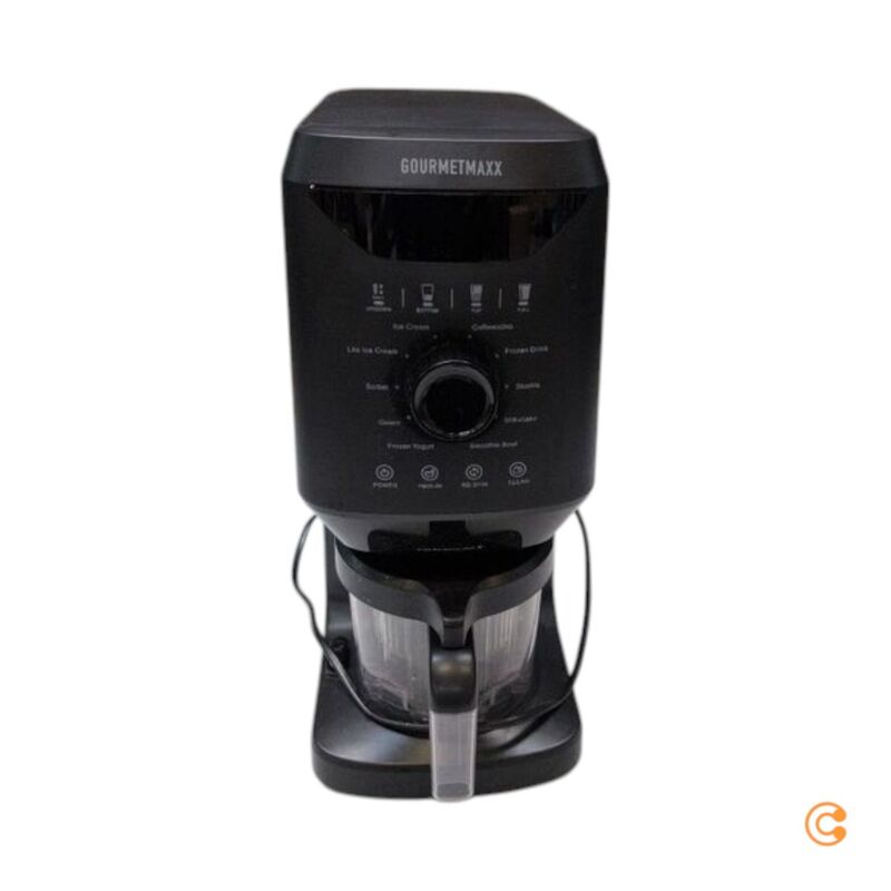 [neuwertig] B-ware Gourmetmaxx Eismaschine 800w Schwarz Eismaschine Für Cremiges Eis 2x500ml 500ml