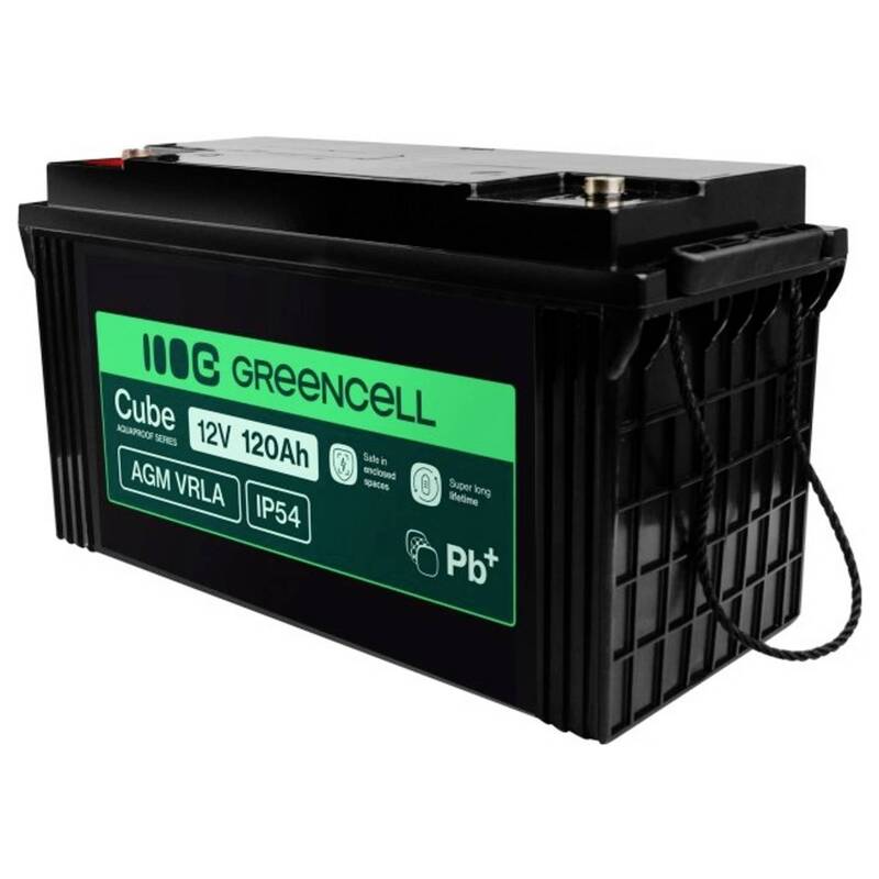 [neuwertig] B-ware Green Cell Bleiakku Agm 120ah 12v Wiederaufladbar M8-schraubanschluss 32kg 220mm