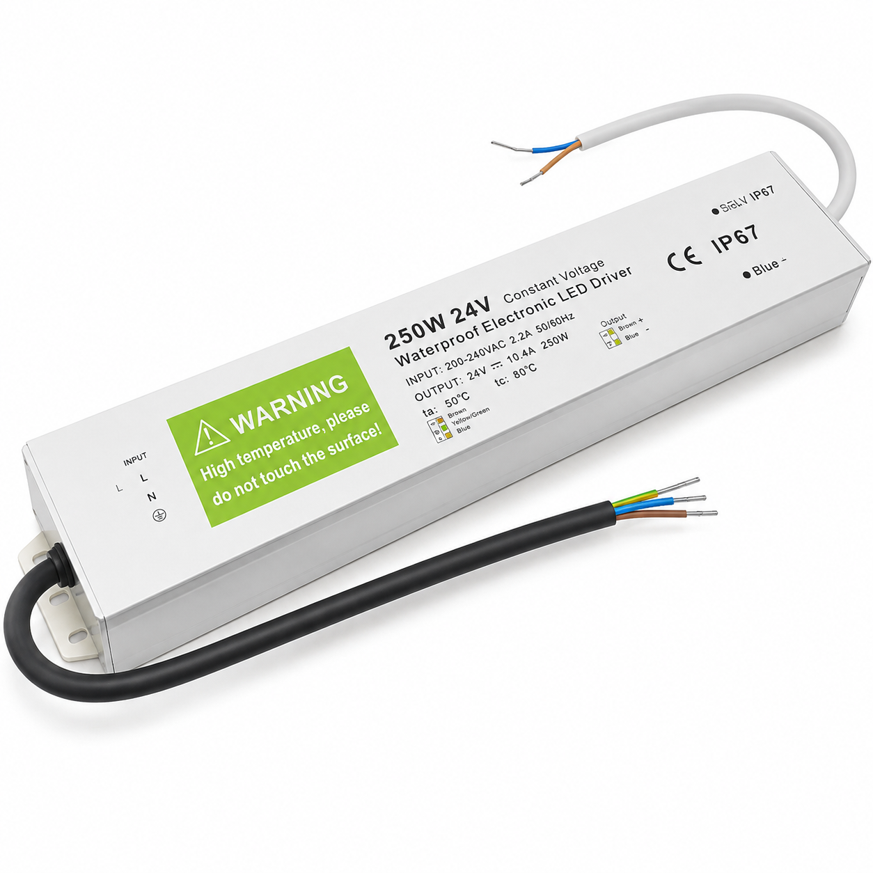 Led-transformator 250w 24v Ip67