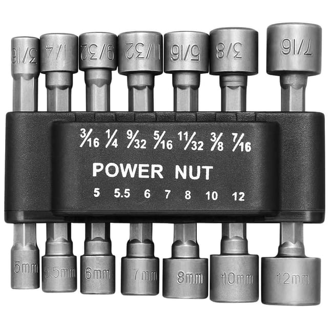 Schraubendreher-zubehör Set Mit 14 Stecknüssen 5–13 Mm – 1/4-zoll-sechskant-adapter-stecknuss – Für Akku-bohrschrauber Oder Akkuschrauber