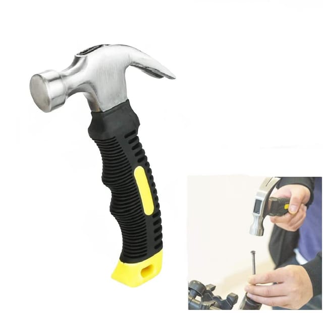 Aougo - Mini-Schalungshammer aus Stahl, multifunktionaler Kurzhammer, Zimmermannshammer mit rutschfestem Griff, Mini-Klauenhammer, nützlich für