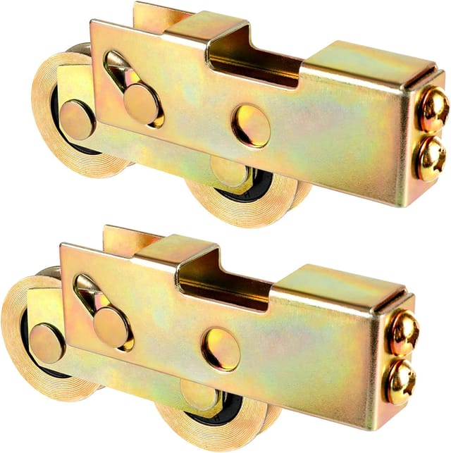 Tandemrollenbaugruppe für Terrassenschiebetüren, Ersatzrollen für Huazu-Schiebetüren, 1-1/4"-Stahlkugellager