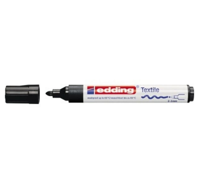 Textilmarker creative 4500 2-3mm schwarz Rundspitze