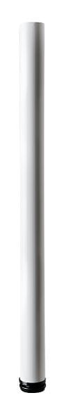 Möbelfuß 6,0 x 84 - 87 cm Stahl weiß - 1 Stück Möbelfuß - Hettich