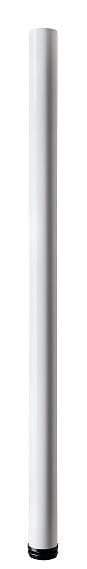 Hettich - Möbelfuß 6,0 x 110 - 113 cm Stahl weiß - 1 Stück Möbelfuß