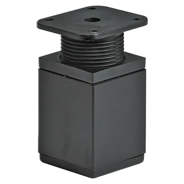 Möbelfuß 4,0 x 6,0 - 7,5 cm Stahl schwarz - 1 Stück Möbelfuß - Hettich