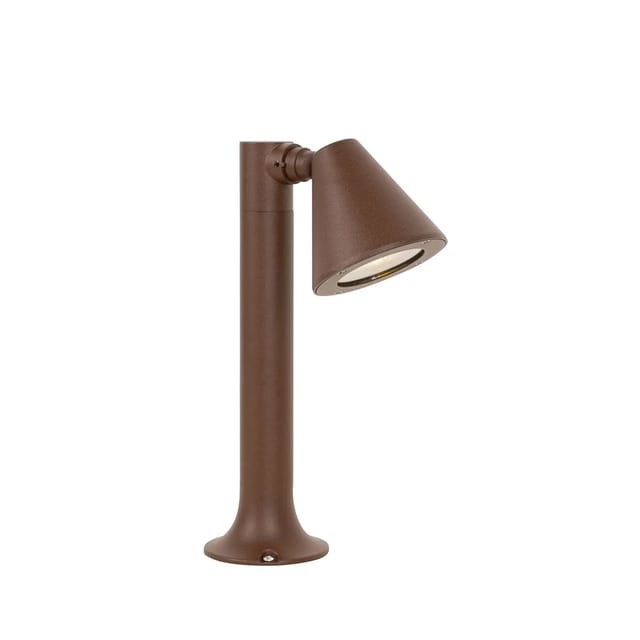 Qazqa - Moderner Außenpfosten rostbraun 30 cm IP44 verstellbar - Ciara