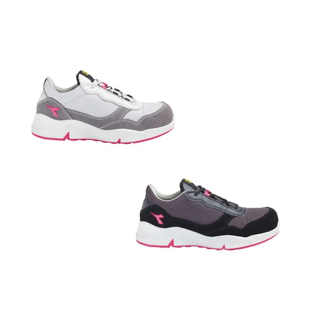 Diadora Athena Text Low S1PL FO SR ESD Damen Sicherheitsschuhe - 39 EU - Schwarze