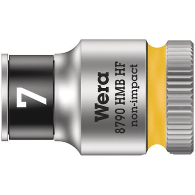 WERA Steckschlüsseleinsatz 6-kant 3/8" 7mm mit Haltefunktion