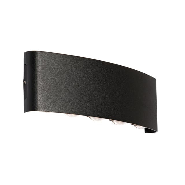 Außenwandleuchte schwarz inkl. led 10-flammig IP54 - Silly