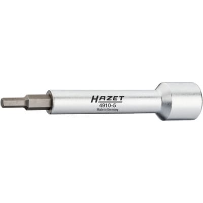 HAZET Verlängerung 4910-5 Vierkant hohl 12,5 mm (1/2 Zoll) Innen-Sechskant P