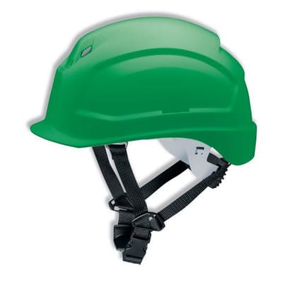 UVEX Schutzhelm pheos S-KR 9772 kurzer Schirm Drehrad grün