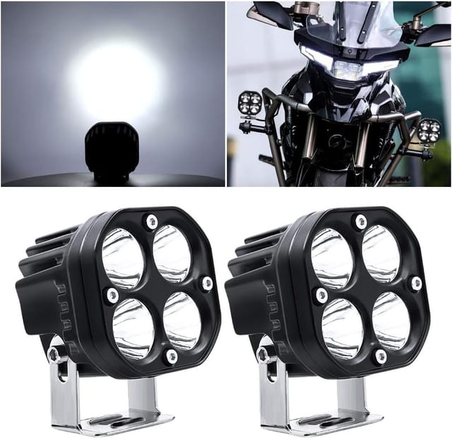 Ersandy - LED-Arbeitsscheinwerfer, 12 v, 40 w, Motorrad-Zusatzscheinwerfer, LED-Punkt-Flut-Nebelscheinwerfer, 24 v, 12000 lm, LED-Frontscheinwerfer,