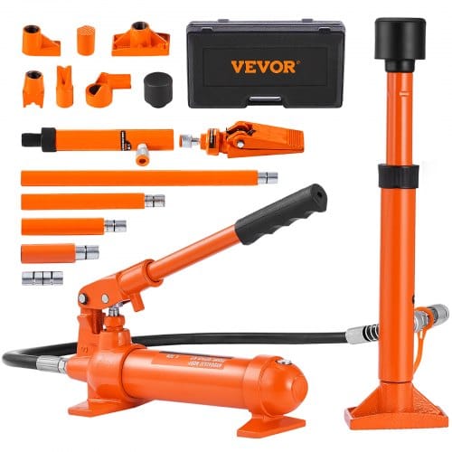 Vevor Hydraulischer Wagenheber Luftpumpe 4 T, Lufthydraulischer Heber 125 Mm Hub Rot, Inkl. 80 / 130 / 210 / 415 Mm Verlängerungsstange, Elektrostatisches Pulversprühen Autoreparatur