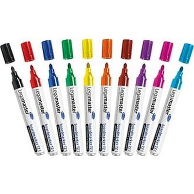 Legamaster - Whiteboard-/Flipchartmarker tz 1 1,5-3mm farbig sortiert Rundspitze 10 St./Pack.
