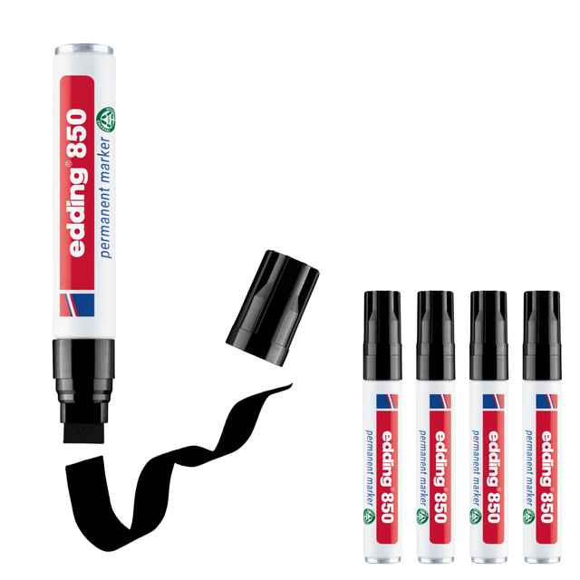 Edding - 850 4-850001 Permanentmarker Schwarz wasserfest: Ja