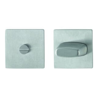 Rottner - Hoppe wc Rosette flach mit Stütznocken - Rosette wc eckig, Edelstahl matt