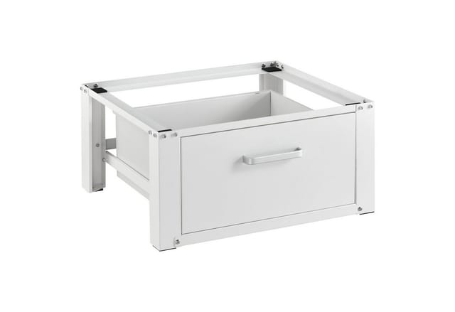 [en.casa] - Waschmaschinen-Sockel mit Schublade Stahl Max. 150 kg en.casa