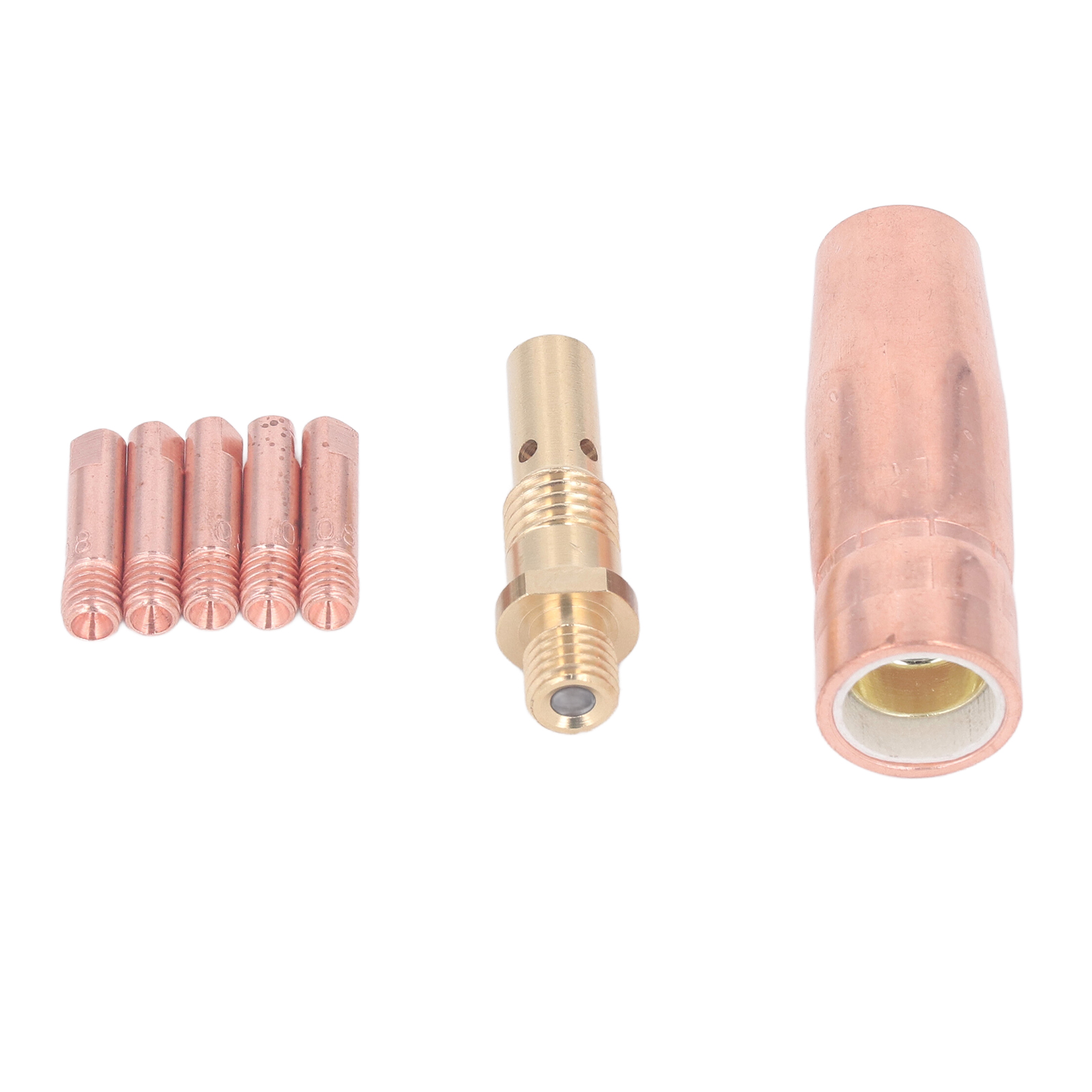 Mig-brennerdüse 0,8 Mm, Diffusor Und Ersatzkontaktspitzen Für Die Magnum 100l K530 Serie, Schweißersatzteile.