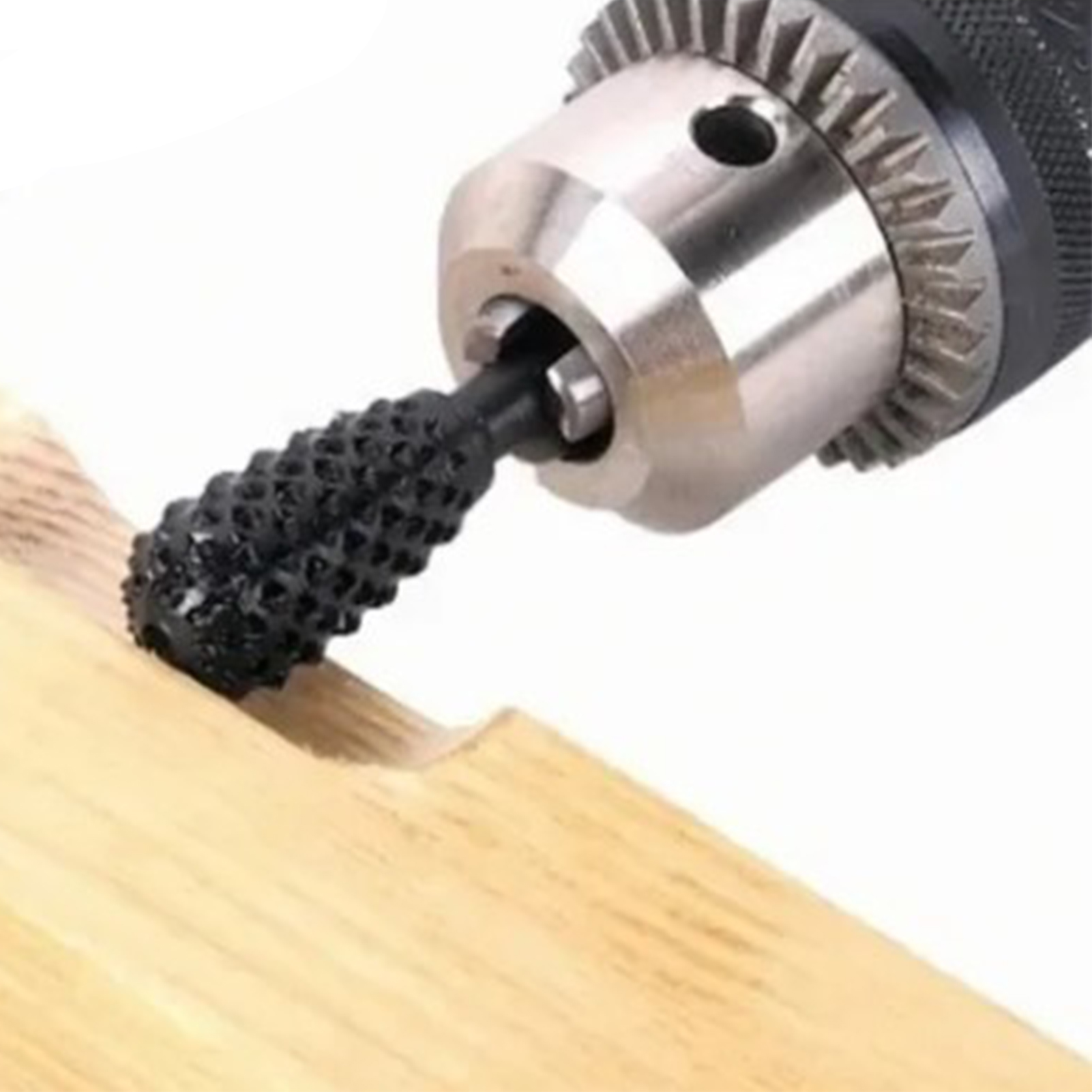 5-teiliges Set Geschärfter Hartmetall-rotationsfeilen, 6,35 Mm Schaft, Kohlenstoffstahl, Meißelset Für Die Holzbearbeitung, Schwarz
