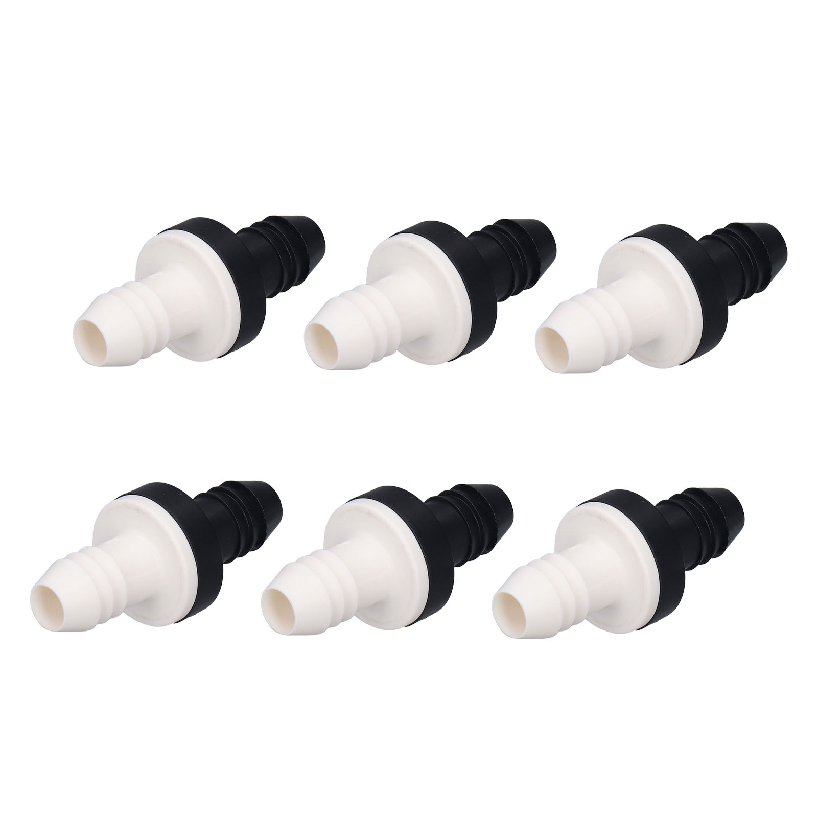 6-teiliges Kunststoff-rückschlagventil, 10-mm-einwegventil Für Flüssigkeiten Und Gase, 3/8-zoll-anschluss, Abs-gehäuse Mit Silikonmembran, Cdbs6