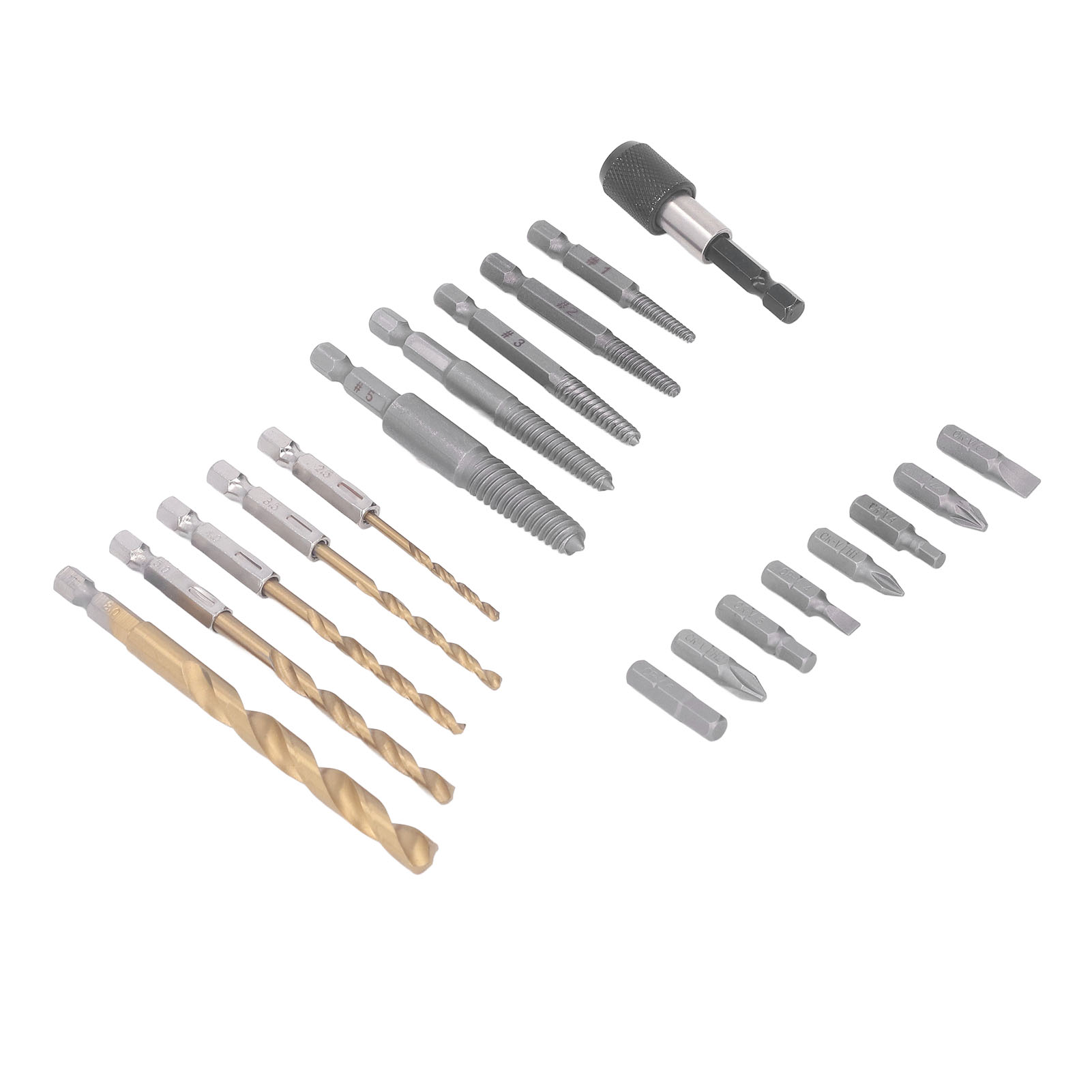 Schraubenausdreher-set, Entfernt Beschädigte Schrauben, Sechskantbohrer Mit Schraubendreherbits, 12-teiliges Set, Stahl