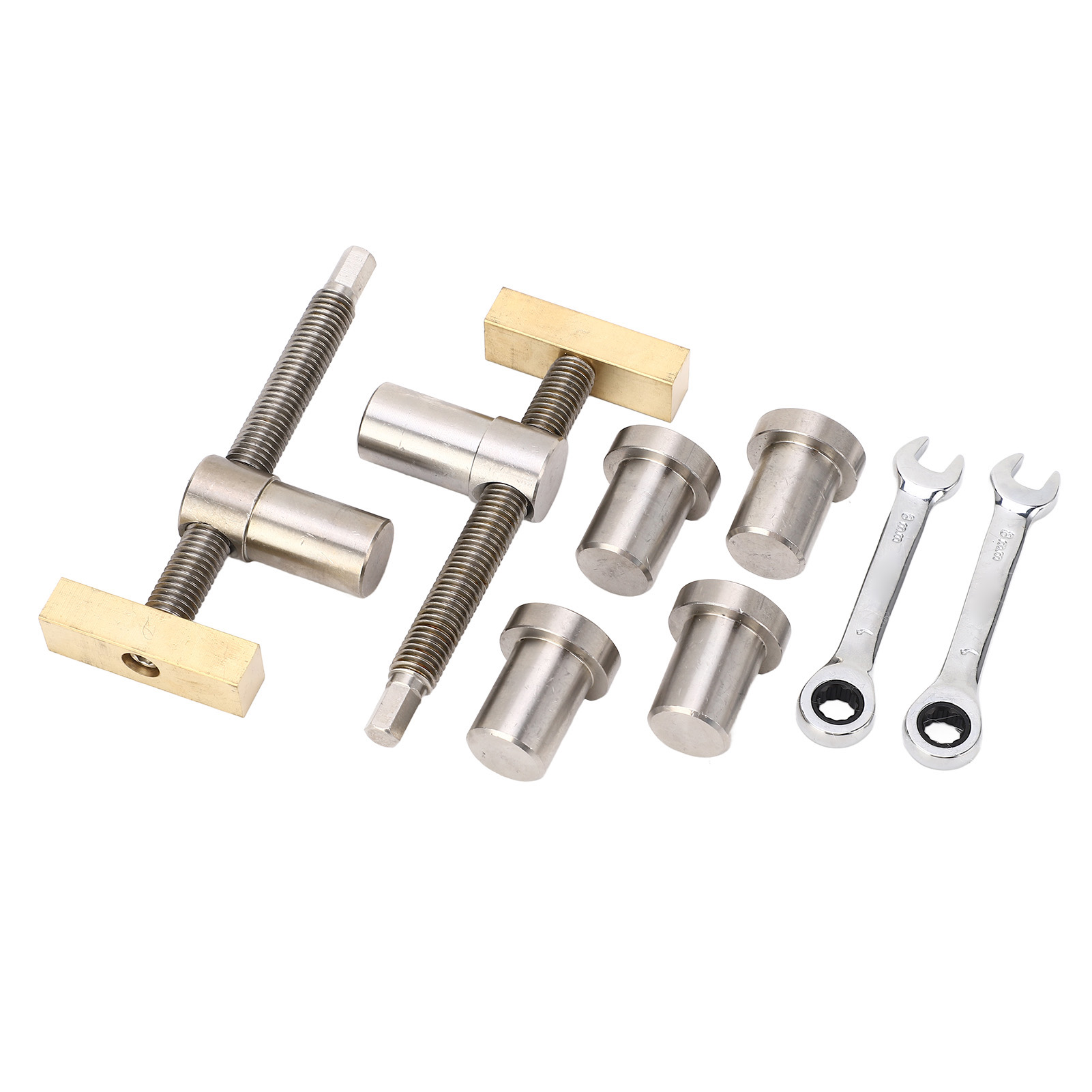 Set Mit 2 Verstellbaren Werkbankklemmen Aus Edelstahl Und Messing, Schnellverschluss, Holzbearbeitungswerkzeug, 20 Mm, Metallfarbe