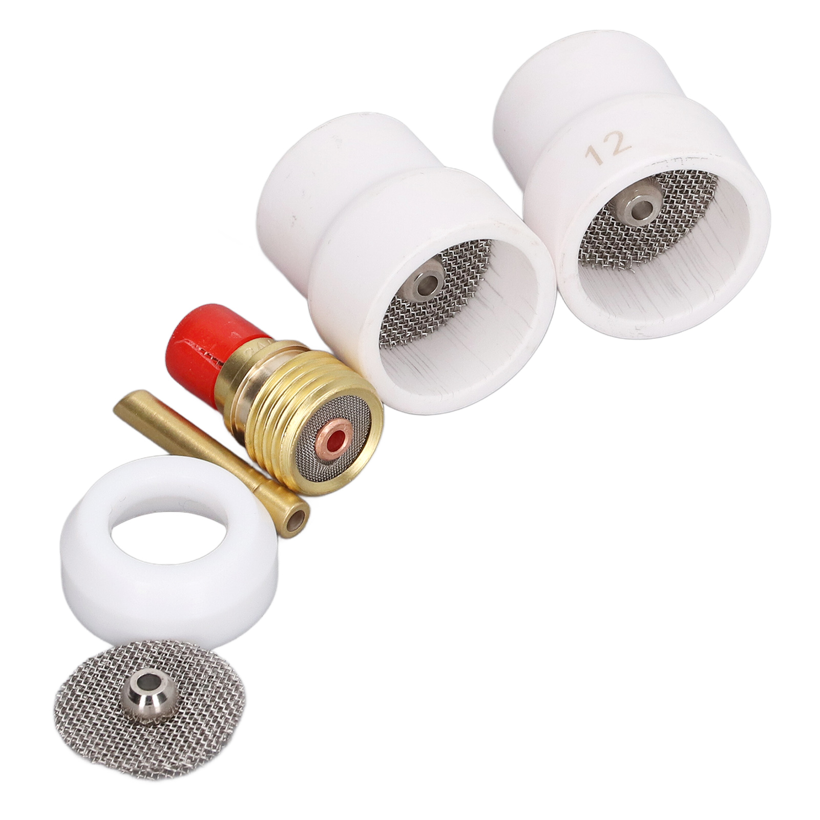 6-teiliges Wig-brenneradapter-set, Standardgröße Kupfer-ptfe, Schweißanschluss-set Als Ersatzteil