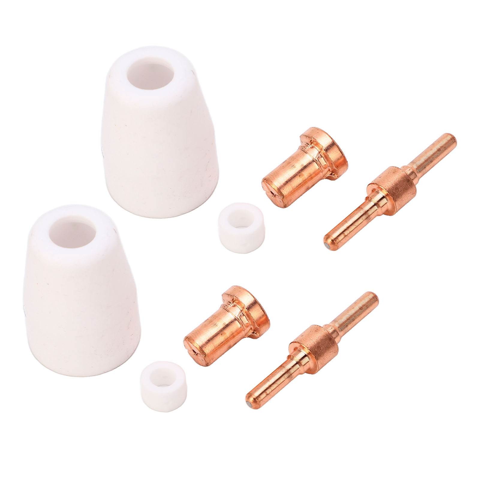 Set Aus 65 Verbrauchsmaterialien Für Plasmabrenner, Elektroden Und Düsen Aus Rotem Kupfer-ptfe, Kit Für Wig-schweißen.