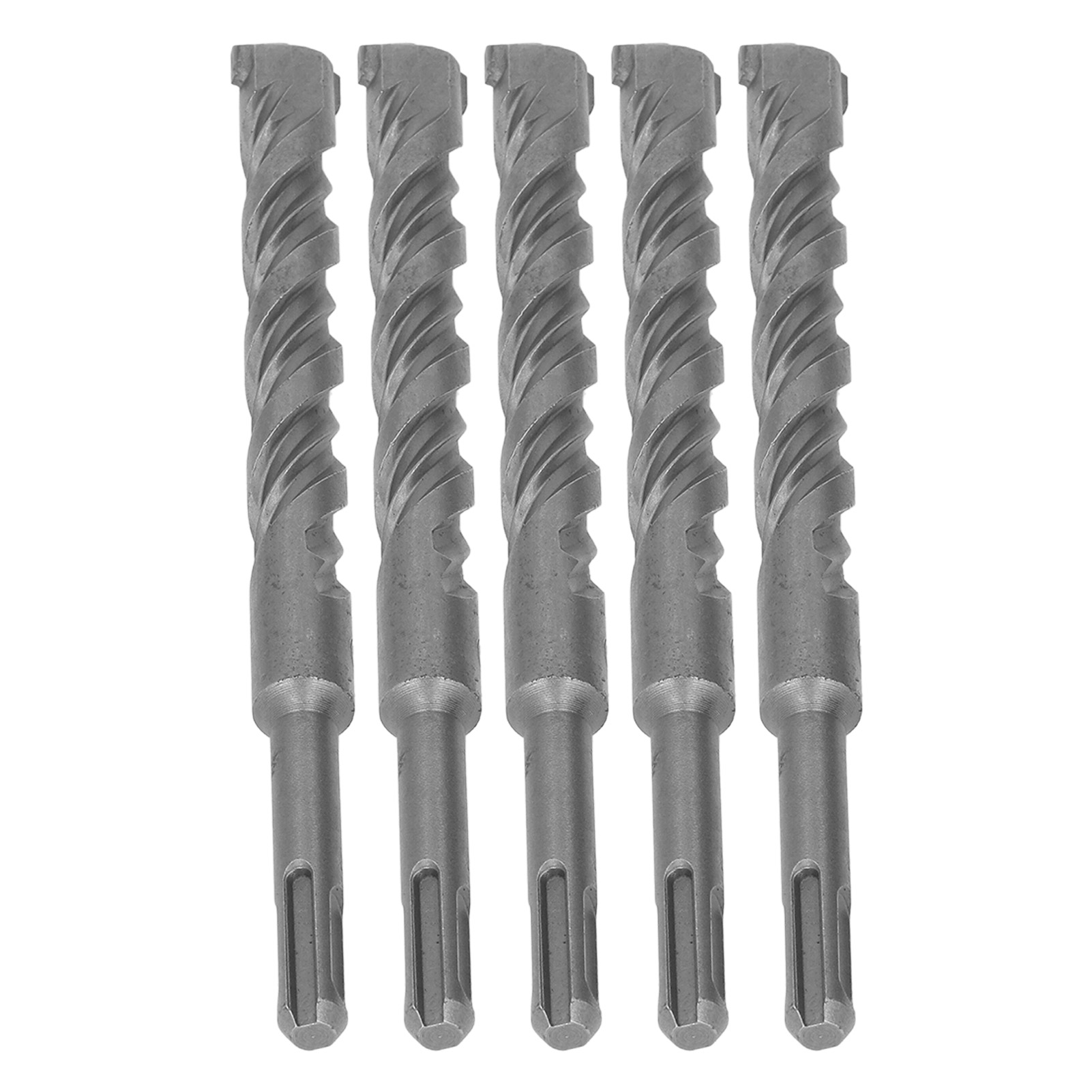 5-teiliges Set Hartmetall-meißelbohrer Für Beton Und Mauerwerk, 18 X 210 Mm, 2-schneidiger Spiralbohrer Für Schlagbohrmaschinen, Hartmetallspitze Für Ziegel Und Stahlbeton