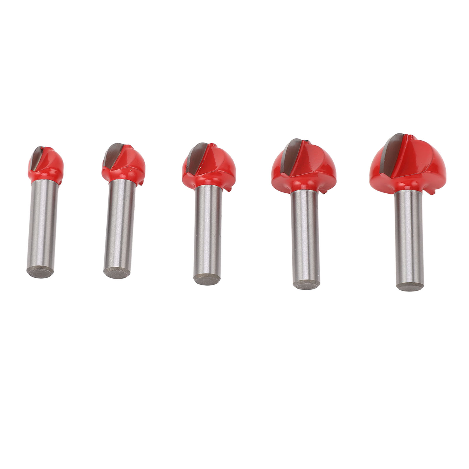 5 Hartmetall-holzfräser, 8 Mm Schaft, Halbrundprofilfräser, Hohe Härte, 5-teiliges Set Für Oberfräsen Und Holzbearbeitung.