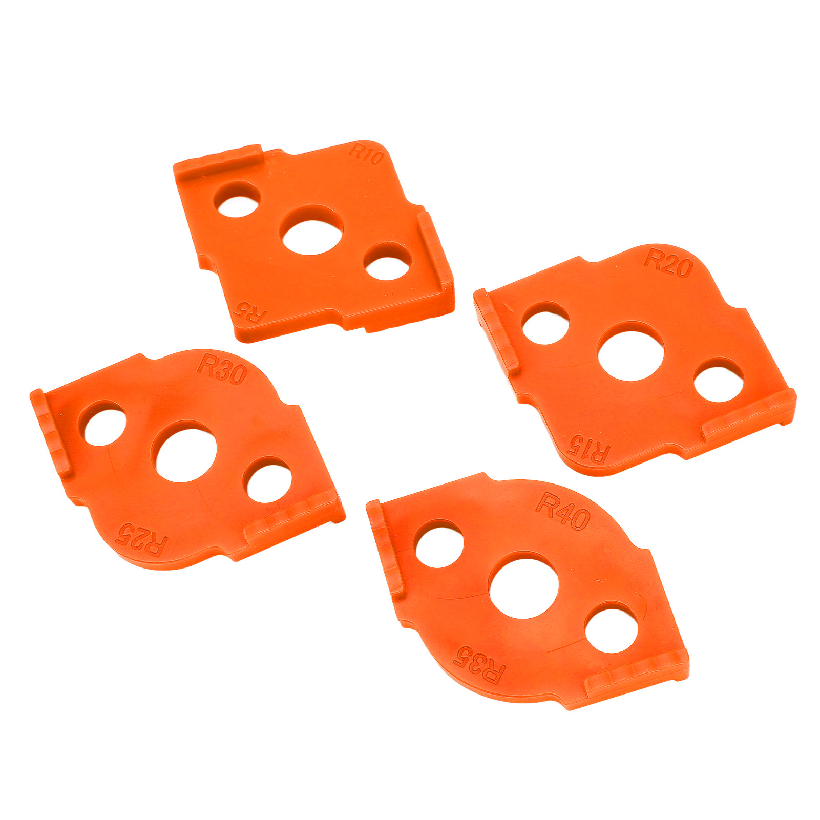 4 Eckschablonen R, Abgerundete Frässchablone, Orangefarbene Abs-schablone Zum Anzeichnen Von Ecken, Holzbearbeitungswerkzeug, Präziser Radius, 4er-set