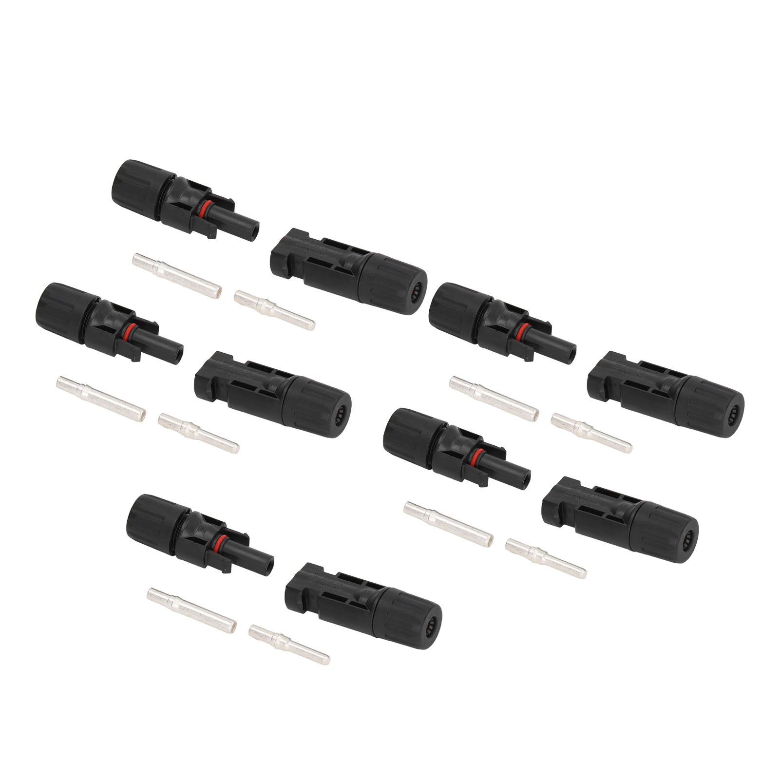 Packung Mit 5 Wasserdichten Ip67-solar-pv-steckverbindern, Ppo-isolierung, Hohe Strom-/spannungsfähigkeit, 1000 V 40 A Photovoltaik-kabelverbinder
