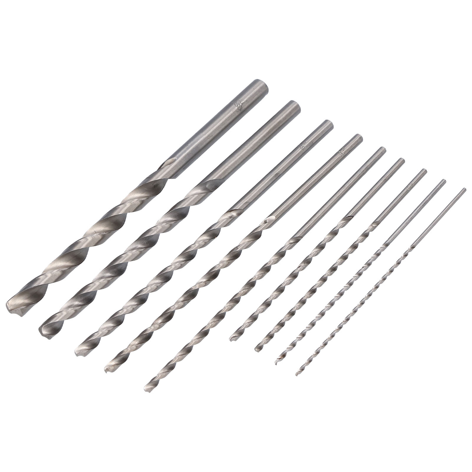 Set Mit 9 Extra Langen Hss-stahlbohrern Für Präzises Bohren In Holz, Kunststoff Und Weichmetallen – Professionelles Werkzeugset