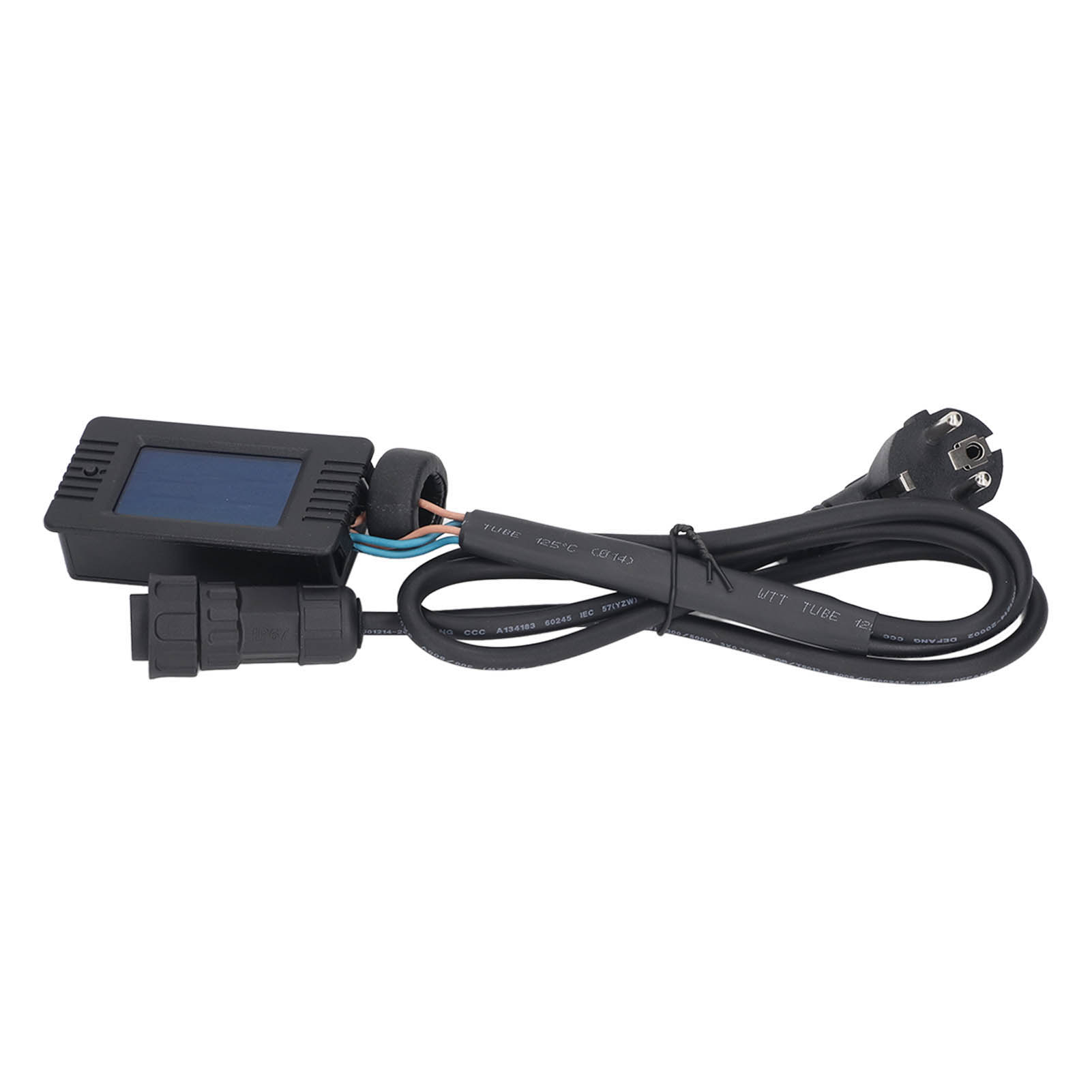 Solarwechselrichterkabel Mit Digitaler Led-anzeige, Ip65 Wasserdicht, 80–260 V Eu-stecker, Netzanschlusskabel, Photovoltaik-anschlusskabel