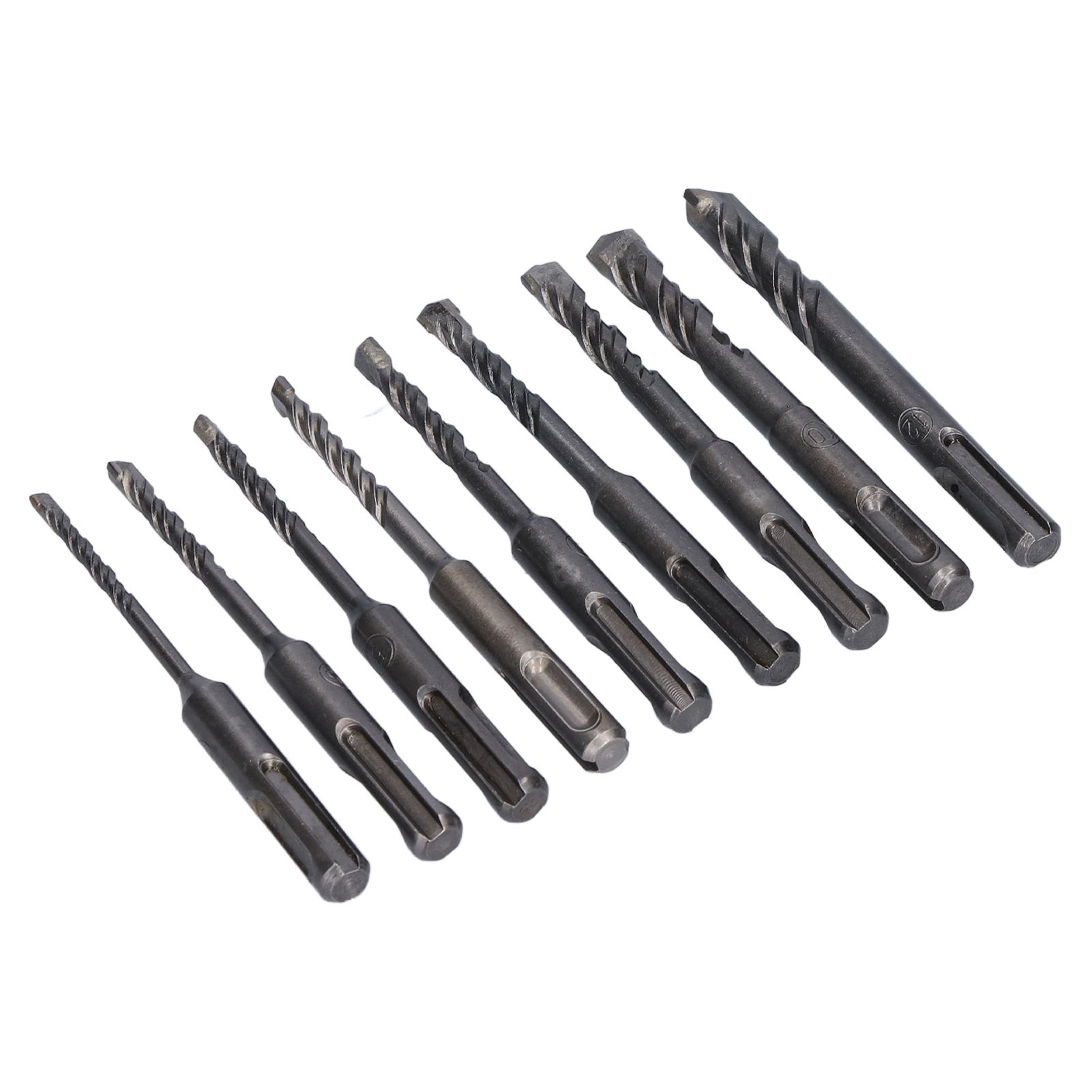 Hartmetall-betonbohrer 4-12 Mm, Sds-schaft Für Schlagbohrmaschinen, Zum Bohren Von Ziegeln, Gestein Und Mauerwerk, Länge 160 Mm, Bohrerset.
