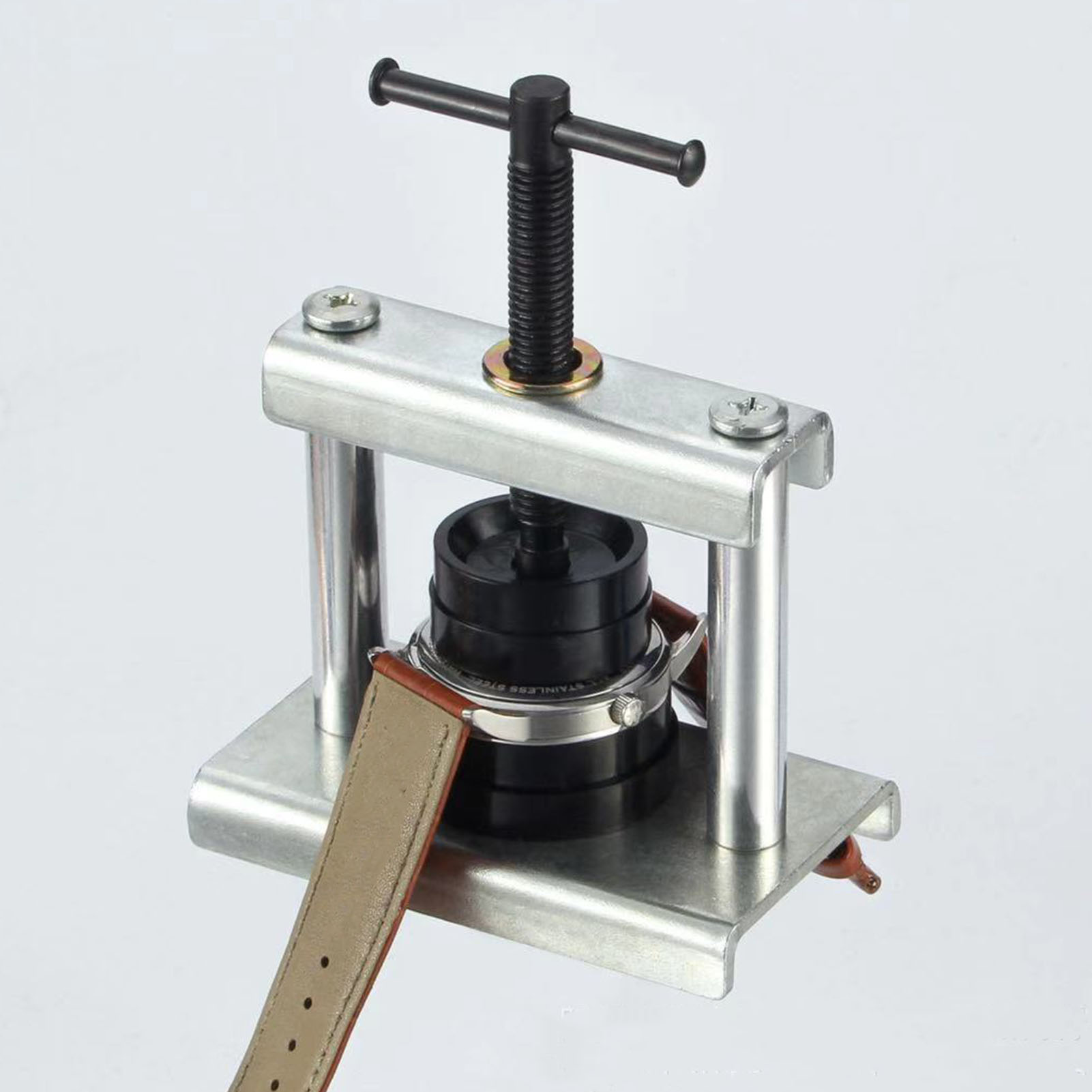Set Aus 10 Uhrengehäuse-verschließpressen Mit 18 Matrizen, Mechanisches Reparaturwerkzeug Für Batteriewechsel, Universeller Crimp-schraubstock.